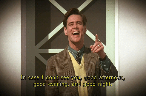 Jim Carrey waving